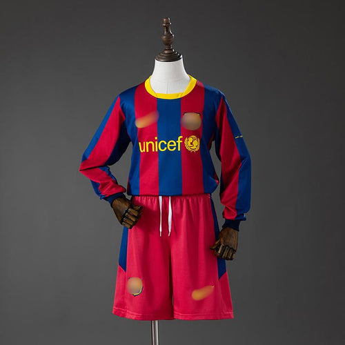 Camiseta Retro Niño Manga Larga Barcelona Local 10-11