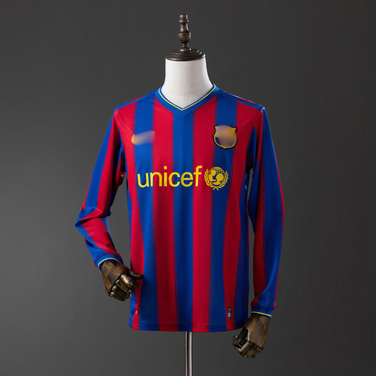 Camiseta Retro Manga Larga Barcelona Local 09-10