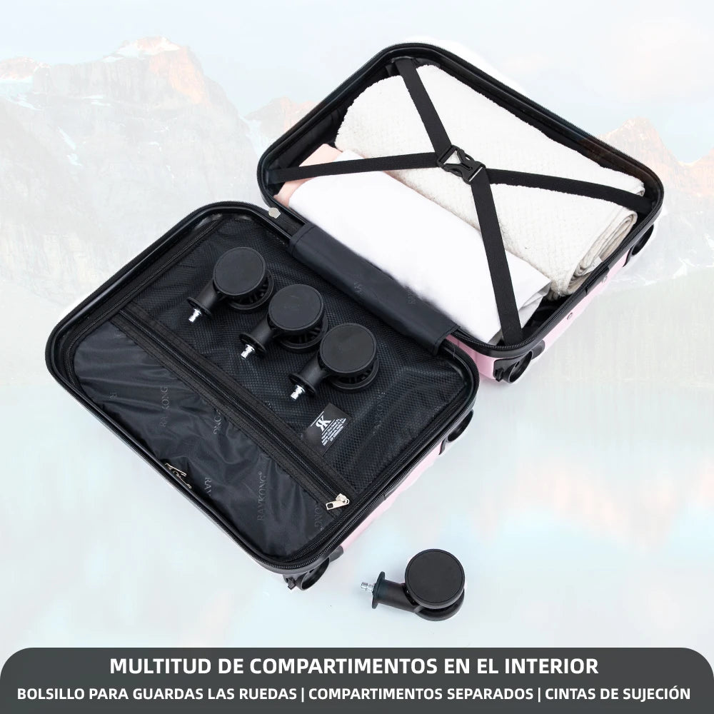 Maleta de Viaje 40×30×20 cm – Cabina sin Facturar, Compacta y Ligera con Ruedas 360°