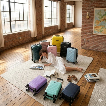 Maleta de Viaje 40×30×20 cm – Cabina sin Facturar, Compacta y Ligera con Ruedas 360°